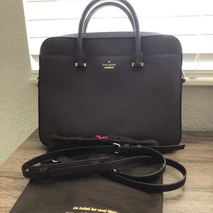 Kate Spade Leather Laptop Bag, Strap and Dust Bag